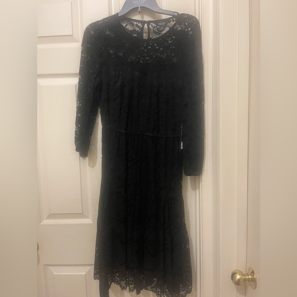 Vera Wang M Simply Vera Wang Black Party Dress